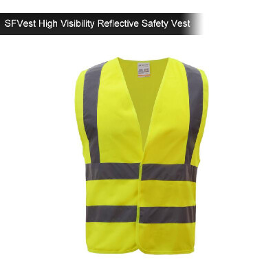 

SFVest High Visibility Reflective Safety Vest Reflective Vest Workwear Security Working Clothes Day Night Motorcycle Cycling Warn