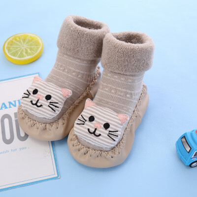 

Autumn Children Baby Socks Casual Fashion Cute Cartoon Slippers Kids Non-Slip Cotton Floor Socks