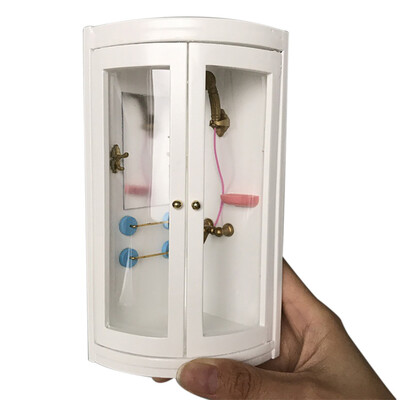 

YIWULA112 Dollhouse Miniature Furniture Simulation White Bathroom Shower Room