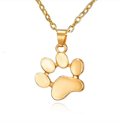 

Female Valentines Day Present New Dog Claw Bff Necklace Cute Gold Chain Couple Necklace Pet Paw Pendant Jewelry Gifts For Women