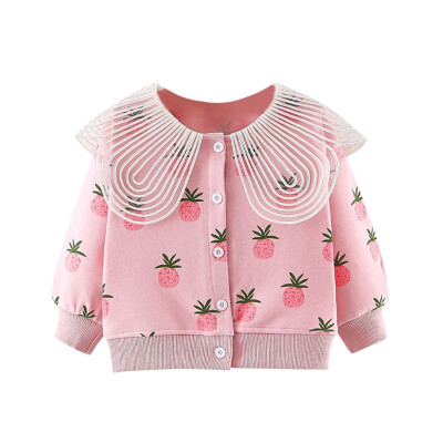 

Kid Spring Clothes Sweet Baby Girls Cardigan Autumn Cotton Sweater Top Baby Children Clothing Girls Knitted Cardigan Sweater