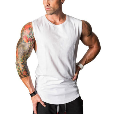

Gym Mens Muscle Sleeveless Shirt Tank Top Bodybuilding Sport Fitness Cotton Vest