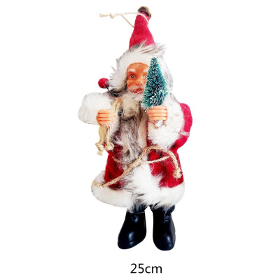 

Christmas Tree Ornaments Santa Claus Toy Doll Hanging Posture Window Decorations Party Table for Home Christmas Tree Xmas Gift