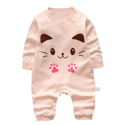 

Autumn Baby Boy Girl Clothes Casual Cartoon Animal Print Romper Infant Long Sleeve Children Rompers Jumpsuit Outfits