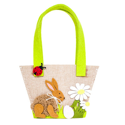 

Easter Decoration Party Supplies Kids Candy Egg Toy Gift Storage Bag Handbag Easter Egg Rabbit Flower Handbag Home Decor