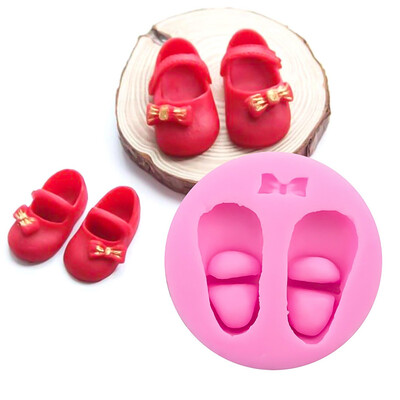 

3D Silicone Fondant Mold Fondant Gum Paste Decorating Chocolate Cake Mould Baking Babyschuhe