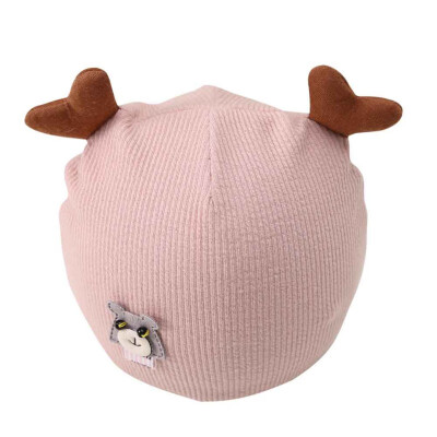 

Casual Fashion Newborn Baby Soft Cartoon Hat Kid Toddler Cute Antlers Cap Infant Gift