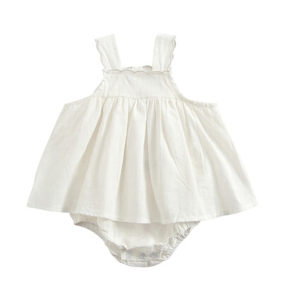 

Newborn Infant Baby Girl Solid Color Romper Backless Jumpsuit Cute Summer Baby Outfit Sunsuit Clothes