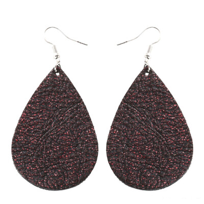 

New Fashion Women Jewelry Leather Teardrop Waterdrop Bohemian Earrings