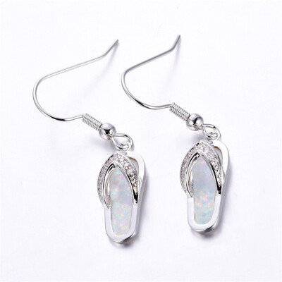 

Exquisite Fashion Opal Women Jewelry Flip Flops Crystal Diamond Opal Earrings Pendant Hoop Long Earrings Summer Beach Accessory