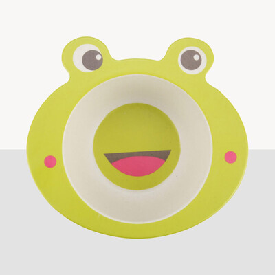 

Toponeto Bamboo fiber childrens cartoon bowl environmental protection baby cutlery