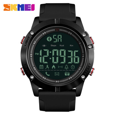 

SKMEI Men Smart Watch Bluetooth Sports Waterproof Digital Watch Calories Pedometer Multifunction Reminder Jam tangan lelaki 1425