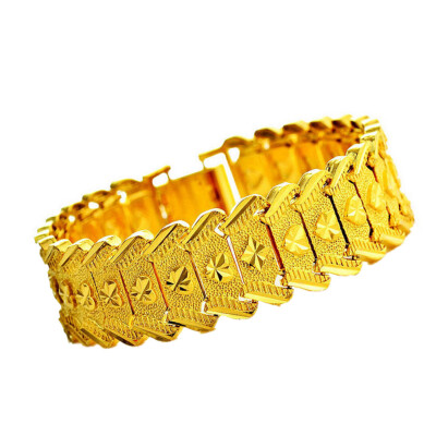 

New Arrivals Jewelry Wholesale Fashion Jewelry Plated 24K Gold Men Gold Bracelet