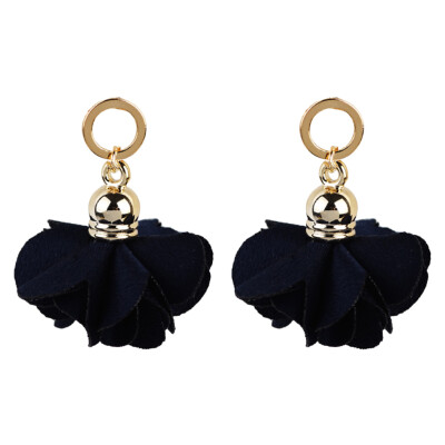 

New Jewelry Women Fashion Personalized Elegant Cloth Flower Ear Stud Earrings Party Dress Jewelry Gift Dangle Earrings