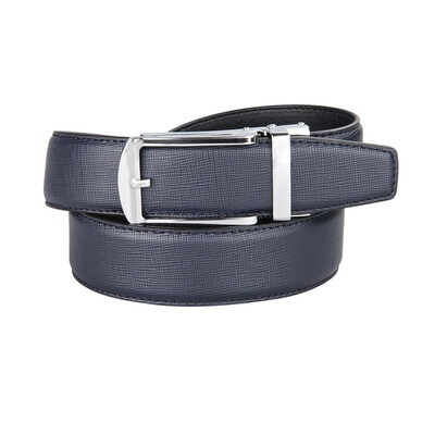 

BPSTAR Mens Automatic Buckle Genuine Leather Mens Ratchet Holeless Belt Business High Quality Mens Real Belt for Pants