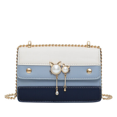 

Tailored Womens 2019 New Shoulder Bag Small Square Bag Hit Color Fashion Messenger Bag