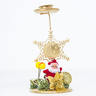 

Christmas Iron Candlestick Ornament Candle Desktop Decor Background Home Decor