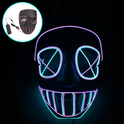 

Siaonvr Christmas Party Glow Mask Glowing Horror Mask Glowing Role Playing Mask