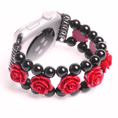 

〖Follure〗Fashion Sports Black Stone Bracelet Strap Band For Apple Watch Series 21 42mm