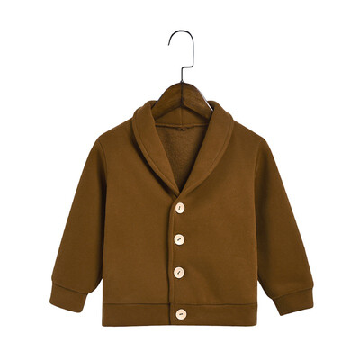 

Baby clothes Toddler Coat Cloak Jacket Thick Warm Lined Lapel Velvet Clothes For Cold Weather