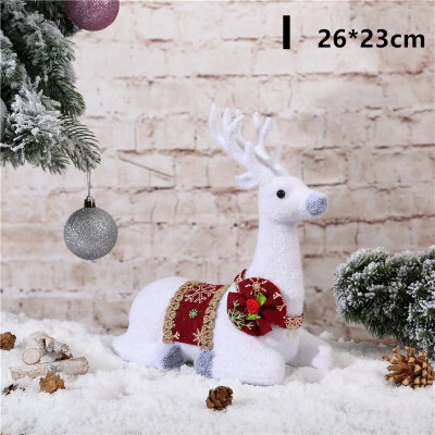 

Christmas Resin Reindeer Ornament Decorative Holiday Figurines Statue Home Office Tabletop Decorations Kids Gift