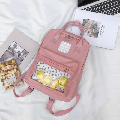 

Tailored Large Capacity Solid Color Waterproof Nylon Casual Backpack School Bag