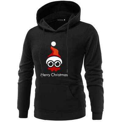 

2019 Christmas New Fashion Hooded Hoodie Casual Christmas Printed Long Sleeve Hoody Sweatshirt Loose Pullover Hoodie