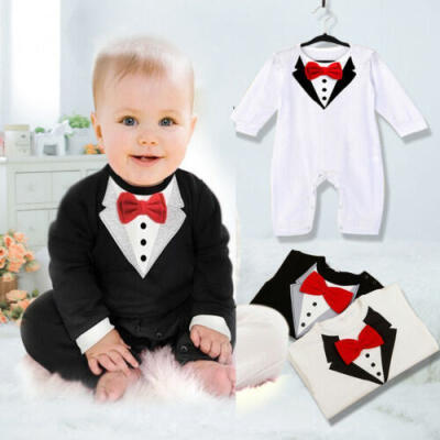 

USA Kids Baby Boy Newborn Gentleman Suit Romper Jumpsuit Bodysuit Clothes Outfit