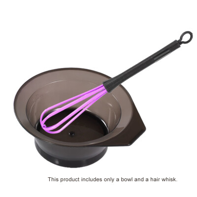 

2 in 1 Hair Dyeing Bowl & Hair Whisk Dye Cream Paint Stirrer for Barber Hair Dyeing Kit DIY Hairdressing Styling Tool Random Color