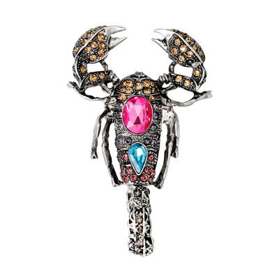 

Women Retro Rhinestone Brooch Pin Cartoon Breastpin Girls Cool Clothes Decoration Jewelry