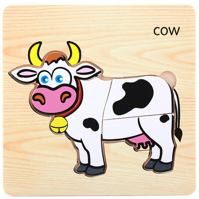 

Gotoamei Wooden Lovely Puzzle Educational Developmental Baby Kids Training Toy Gift