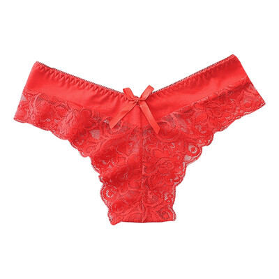 

Women Sexy Transparent Lace Hollow Exquisite Soft Low-rise Briefs Sweet Modern High Stretch Thong Panties
