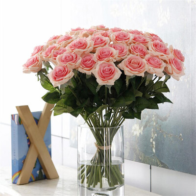 

Gobestart Artificial Rose Real Bridal Wedding Bouquet Home Decoration Colorful