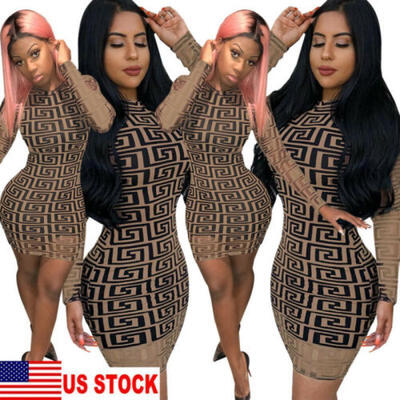 

USA Seller Womens Bandage Bodycon Ladies Evening Party Clubwear Short Mini Dress