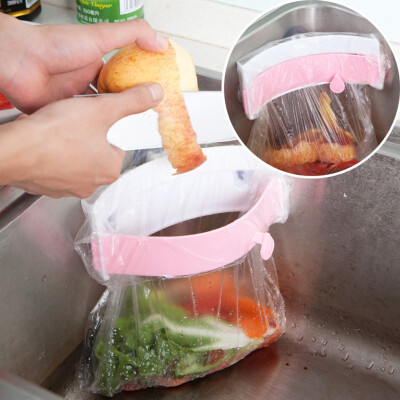 

〖Follure〗Sink Can Be Clipped Garbage Rack Strong Three Suction Cup Trash Bag Holder