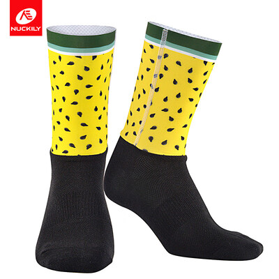 

NUCKILY Unisex Sublimation Printing Socks Cotton Sole Socks Unique Graphic Happy Riding Sock Running Sock&Cycling Sport Sock