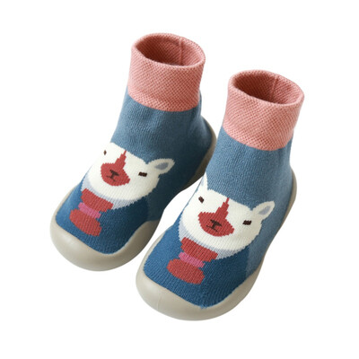 

Baby Boys Girls Shoes Infant Autumn Cotton Cartoon Print Socks Warm Anti Slip Floor Socks Shoes Leg Warming