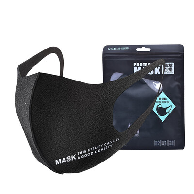 

3D Anti-haze Black Mouth Mask Adult Mask Ear Hanging Windproof Dust-proof Washable Reusable Anti Flu Dust Masks Health Care