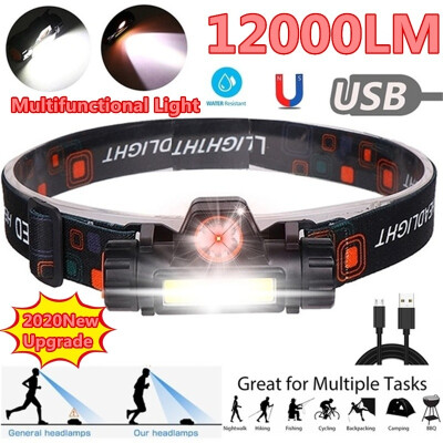 

2020 Upgrade Outdoor Camping Portable Mini COB LED Headlamp USB Charging Fishing Headlights Flashlight