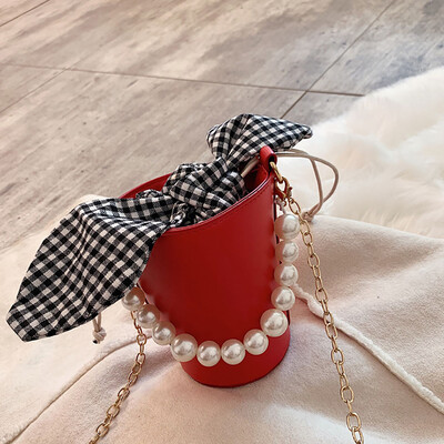 

Tailored Womens Fashion Lattice Coin Purse Pearl Bag Lock Casual Bag Shoulder Bag