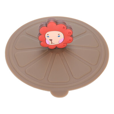 

Excellent Cartoon Patterns Silicone Leakproof Coffee Mug Suction Lid Sealed Cup Cover