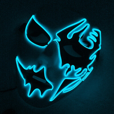 

Halloween Mask LED Mask Light Up Party Masks Neon Environment-friendly Mascara Horror Mascarillas Glow In Dark Masque