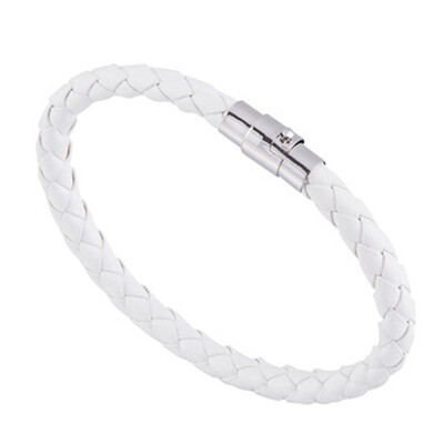 

Creative Simplicity Magnetic Men Leather Rope Weaving Bracelet Hand Circle Unisex Pair Bracelet Jewellery Hot Gift