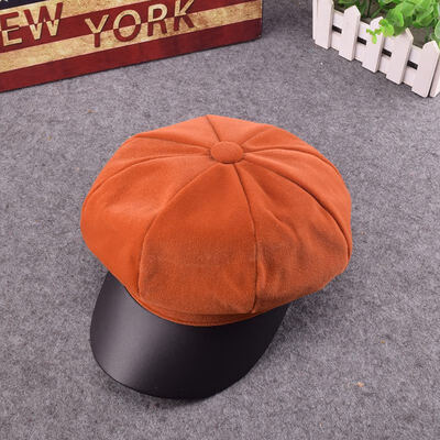 

Ins net red beret women Korean version of wild wool octagonal hat autumn&winter English Japanese painter hat women tide