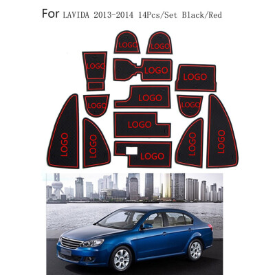 

14PCSSet Replacement for 2013 2014 Lavida Gate Slot Pad Rubber Car Cup Interior Cup Cushion Door Mat Cup Stickers