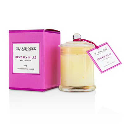 

GLASSHOUSE - Triple Scented Candle - Beverly Hills Pink Lemonade 60g