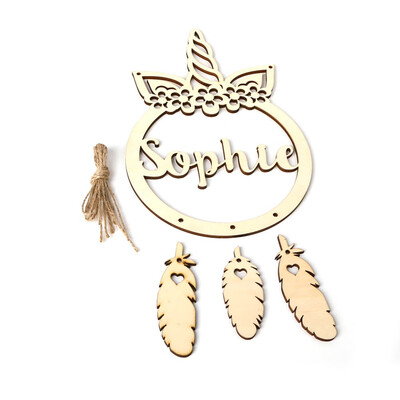 

Wooden Unicorn Dreamcatcher DIY Mobile Dreamcatcher Pendant Home Decorations