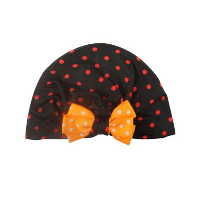 

2019 New Baby Cotton Hat For Girls Boys Newborn Dot Printed Bowknot Hats Accessories Photography Props