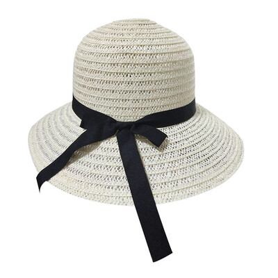 

Fashion spring&summer visor bow ribbon beach straw hat sun hat