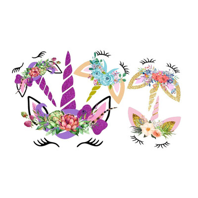 

Fairy Unicorn Wall Stickers Colorful Stars Heart Girls Kids Room Removable Decor 6035Cm